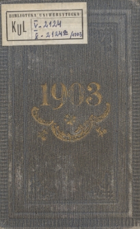 Ordo Officii Divini Recitandi, Sacrique Peragendi at usum Almae Ecclesiae Metropolitanae et Archidioecesis Posnaniensis pro Anno Domini 1903