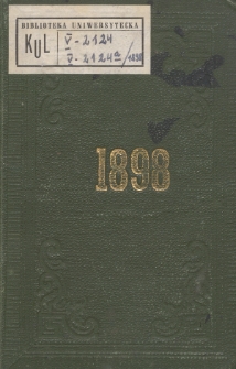 Ordo Officii Divini Recitandi, Sacrique Peragendi at usum Almae Ecclesiae Metropolitanae et Archidioecesis Posnaniensis pro Anno Domini 1898