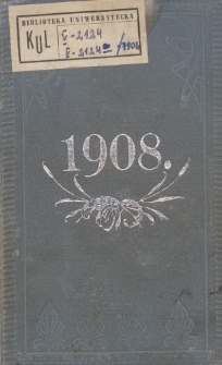 Ordo Officii Divini Recitandi, Sacrique Peragendi at usum Almae Ecclesiae Metropolitanae et Archidioecesis Posnaniensis pro Anno Domini 1908