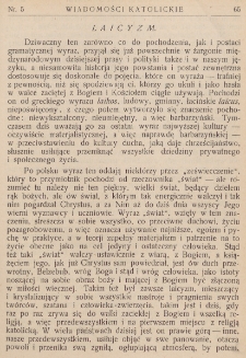 Wiadomości Katolickie. R. 3, T. 1, nr 5 (1926)