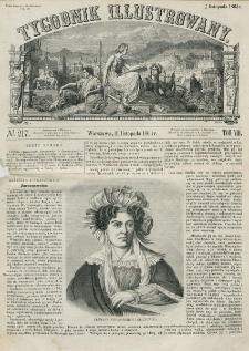 Tygodnik Illustrowany. T. 8, nr 217 (21 listopada 1863)