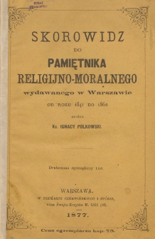 Pamiętnik Religijno-Moralny. Skorowidz 1841-1862