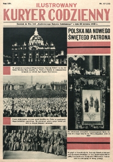 Ilustrowany Kuryer Codzienny : bezpłatny dodatek tygodniowy do nru ... "Ilustrowanego Kuryera Codziennego". R. 14, nr 17=718 (1938)
