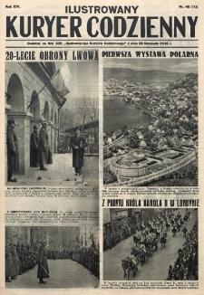 Ilustrowany Kuryer Codzienny : bezpłatny dodatek tygodniowy do nru ... "Ilustrowanego Kuryera Codziennego". R. 14, nr 48=745 (1938)
