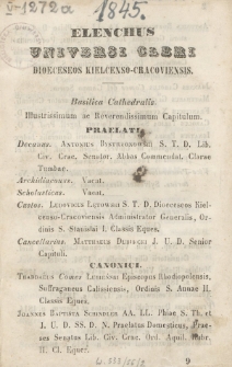 Elenchus Universi Cleri Dioeceseos Kielcenso-Cracoviensis. 1845
