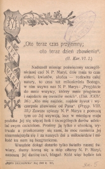 R&oacute;ża Duchowna : czasopismo miesięczne, poświęcone czci N. P. Maryi Kr&oacute;lowej R&oacute;żańca św. Rocznik 12, nr 5 (1909)