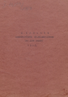 Elenchus Domorum Religiosarum et Sodalium Congregationis C.C. R.R. Marianorum sub titulo Immaculatae Conceptionis B. M. V. pro Anno Domini 1928