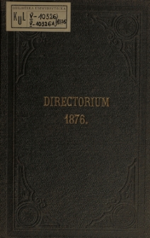 Directorium Admodum Reverend ac Vener. Conventus Ordinis S. P. Aurelii Augustini Eremitarum Veterobrunae Existentium pro Anno 1876
