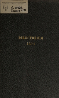 Directorium Admodum Reverend ac Vener. Conventus Ordinis S. P. Aurelii Augustini Eremitarum Veterobrunae Existentium pro Anno 1877