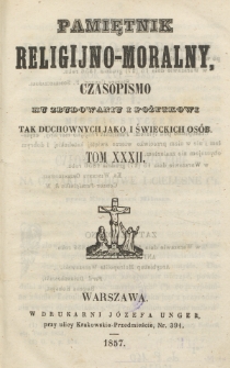 Pamiętnik Religijno-Moralny. 1857, nr 32