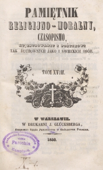 Pamiętnik Religijno-Moralny. 1850, nr 18
