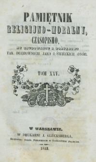 Pamiętnik Religijno-Moralny. 1853, nr 25