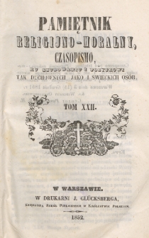 Pamiętnik Religijno-Moralny. 1852, nr 22