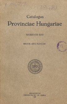 Catalogus Provinciae Hungariae Societatis Jesu 1948.