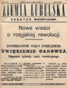 Ziemia Lubelska. R. 12, dodatek nadzwyczajny (17 marca 1917)