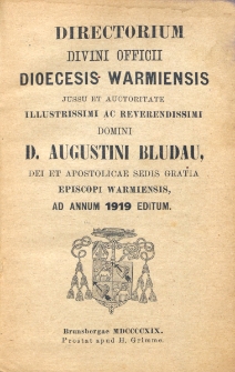 Directorium Divini Officii Dioecesis Warmiensis 1919