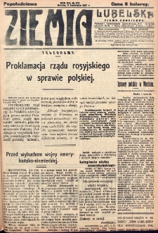 Ziemia Lubelska. R. 12, nr 173 (popołudniowa, 4 kwietnia 1917)