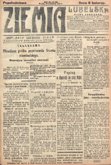 Ziemia Lubelska. R. 12, nr 195 (popołudniowa, 18 kwietnia 1917)