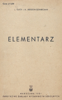 Elementarz / L. Olicki, M. Lieberzon-Szwarcman ; [rys. K. Gleb i J. Korolkiewicz].