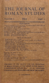 The Journal of Roman Studies. Vol. 1, part 2