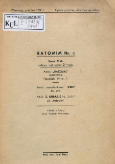 Haṯom&icirc;m : q&ocirc;ḇeṣ : '&icirc;g&ucirc;d ṯalm&icirc;d&ecirc; ha-ṯem&icirc;m. Nr 4 (1937)