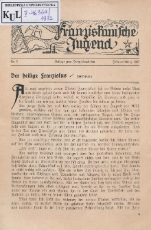 Franziskanische Jugend : Beilage zum Franziskusbote. Nr 2 (1933)