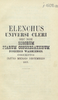 Elenchus Cleri Dioecesis Varmiensis. 1897