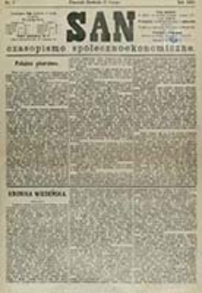 San : czasopismo społeczno-ekonomiczne / [wyd. i odpowiedzialny red. Adam Idzikowski]
