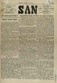 San : czasopismo społeczno-ekonomiczne / [wyd. i odpowiedzialny red. Adam Idzikowski]