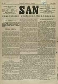 San : czasopismo społeczno-ekonomiczne / [wyd. i odpowiedzialny red. Adam Idzikowski]