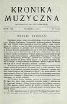 Kronika Muzyczna Organist&oacute;w Dyecezji Lubelskiej / Koll. P. O. Ch. Okr. Lub. ; red. W. Tyszkowski