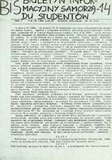 Biuletyn Informacyjny Samorządu / [Uczelniany Samorząd Student&oacute;w KUL, red. kolegium w składzie Jarosław Pawlak, Przemysław Omieczyński]