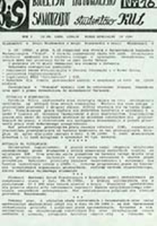 Biuletyn Informacyjny Samorządu / [Uczelniany Samorząd Student&oacute;w KUL, red. kolegium w składzie Jarosław Pawlak, Przemysław Omieczyński]