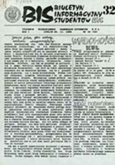Biuletyn Informacyjny Samorządu / [Uczelniany Samorząd Student&oacute;w KUL, red. kolegium w składzie Jarosław Pawlak, Przemysław Omieczyński]