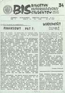 Biuletyn Informacyjny Samorządu / [Uczelniany Samorząd Student&oacute;w KUL, red. kolegium w składzie Jarosław Pawlak, Przemysław Omieczyński]