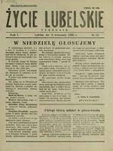 Życie Lubelskie : tygodnik / [red. Władysław Botta]