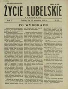 Życie Lubelskie : tygodnik / [red. Władysław Botta]
