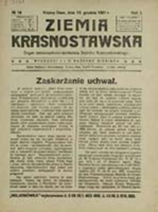 Ziemia Krasnostawska : organ samorządowo-społeczny Sejmiku Krasnostawskiego